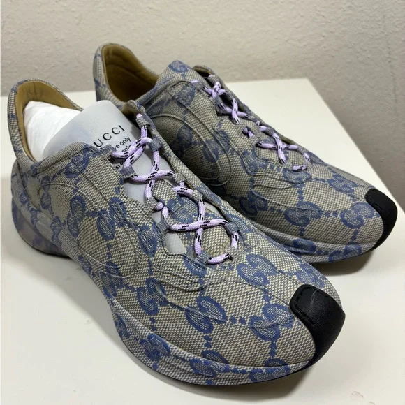 Gucci GG Monogram Ultralight Run Leather Sneakers - Picture 3 of 7